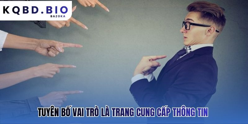 Vai trò trang là kênh cung cấp dữ liệu thể thao độc lập